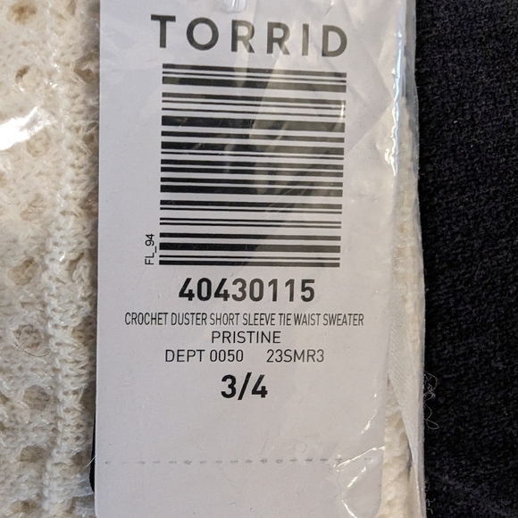 Torrid Crochet Short Sleeve Tie Waist Sweater XL, 2x, 3x NWT - Picture 10 of 16